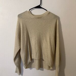 American Eagle Outfitters Cream Crew Neck Sweater